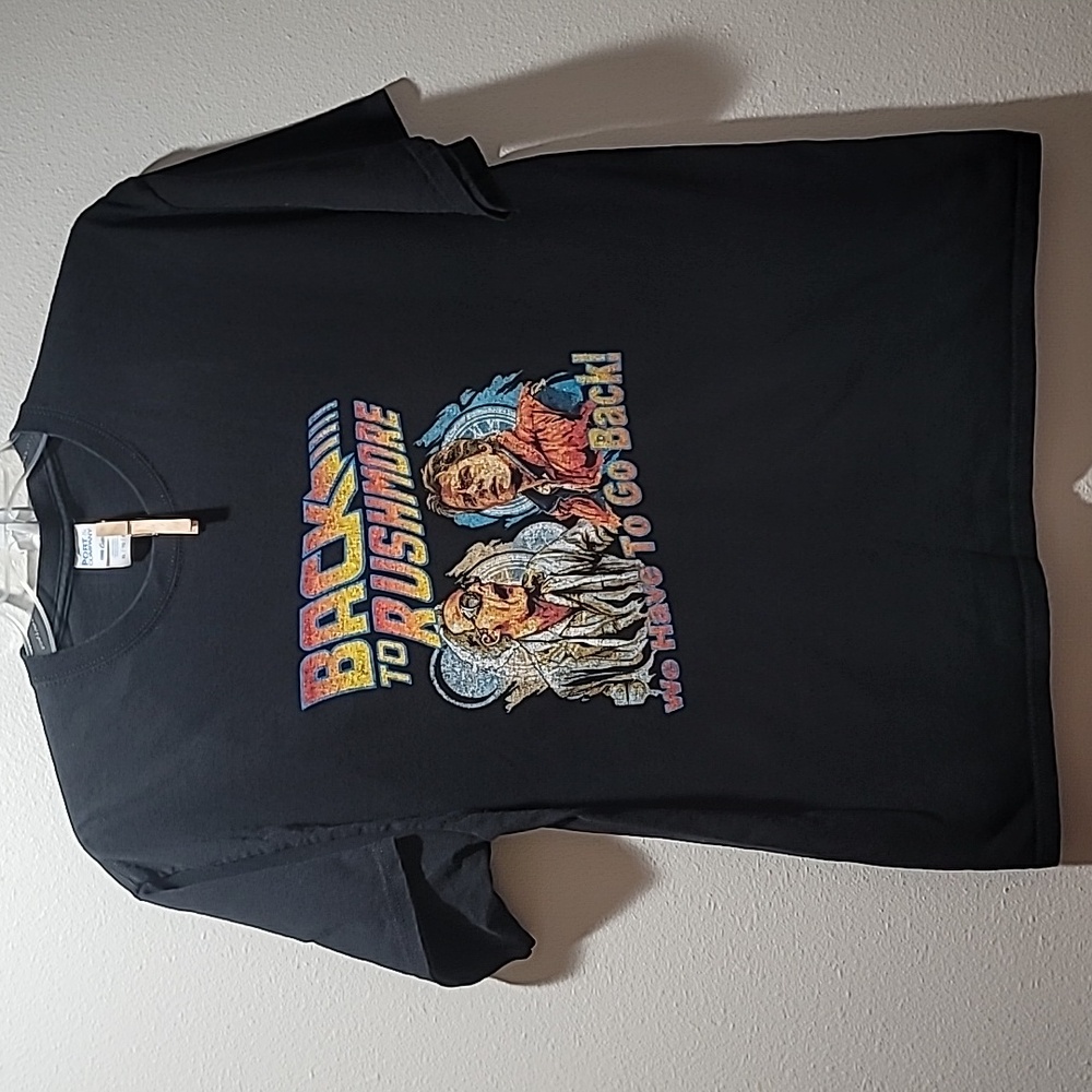 Casual Back To The Future Black Short Sleeve Crewneck T-shirt Unisex Mens Top XL